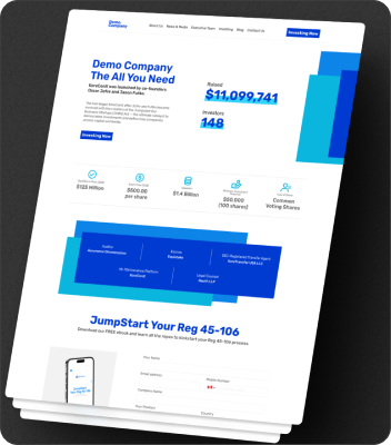 Projeto Web Design UI/UX Design de Investimentos Demo Company